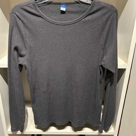 Old Navy long sleeve ribbed t shirt dark gray extra large - Picture 13 of 13